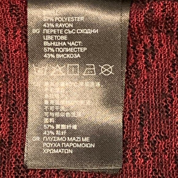 H&M Divided Knit Mini Dress Spacedye Crisscross Cutout Back Sz 4 Burgundy #188A - Picture 7 of 7